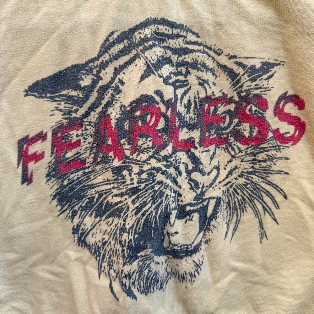 Women’s Fearless Tiger print crop sweatshirt